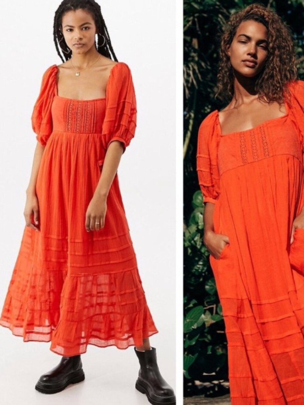Free People Let’s Be Friends Rome Red Dress